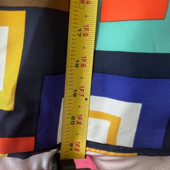 Kate Spade Kylie 100% silk geometric pencil midi skirt size 6 PLEASE READ - Picture 15 of 16